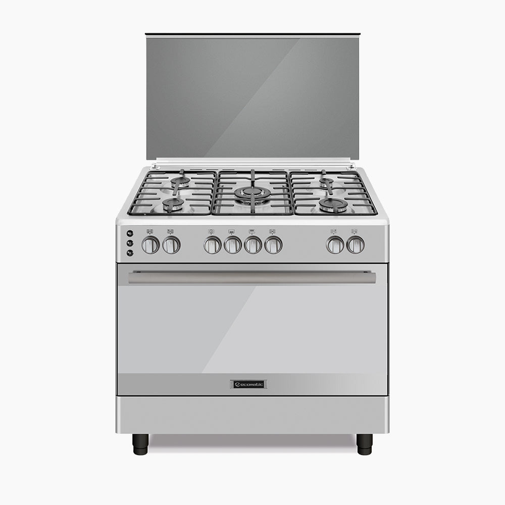بوتاجاز إيكوماتك 90 سم ستانلس × 5 شعلة SABAF إيطالي  – FS9304MM