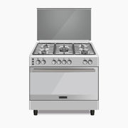 بوتاجاز إيكوماتك 90 سم ستانلس × 5 شعلة SABAF إيطالي  – FS9304MM