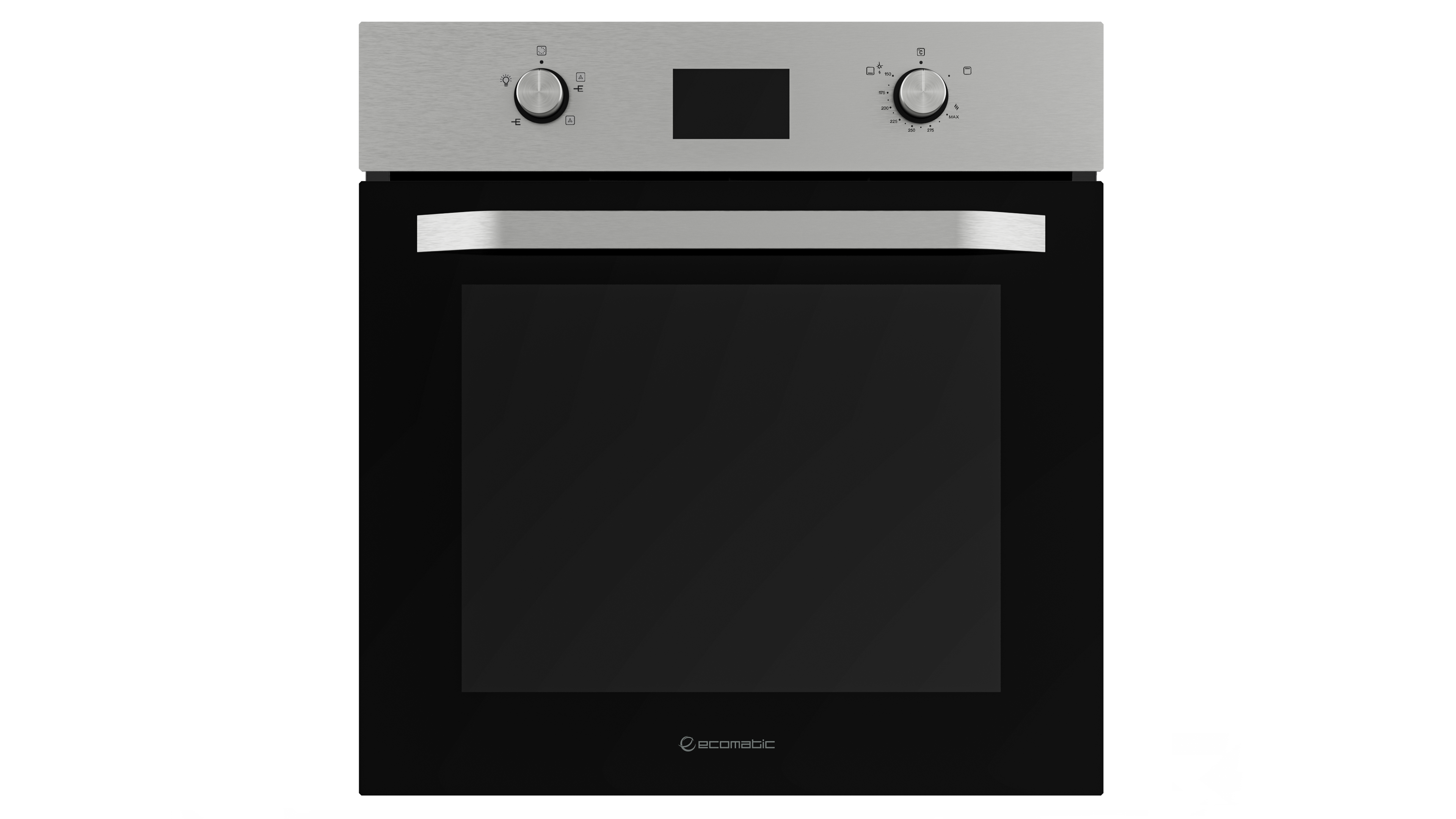 Ecomatic Stainless Steel Gas Oven - 60 cm With Gas Grill - Digital wit