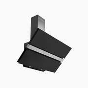 Ecomatic 90 cm Decorative Hood | Black Crystal Slanted Design with Soft Touch Button - H96DALB