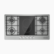 Ecomatic 92 cm Stainless Steel Gas Built-in Hob with Vitroceramic Zone |  XL 5 Burners - S963XLV