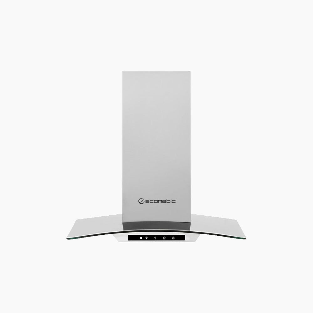 شفاط إيكوماتك ديكوري 60 سم كريستال كيرڤ × استانلس – H6210KGTX