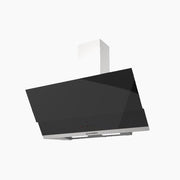 شفاط إيكوماتيك 90 سم – تصميم مائل كريستال أسود | ديجيتال تاتش وتحكم بالريموت - H9110MRTX