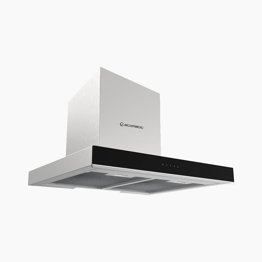 شفاط إيكوماتك 60 سم ديكوري شكل حرف T – ستانلس ستيل × لوحة تحكم بالمس – خاصية CleanAir – H6308TT