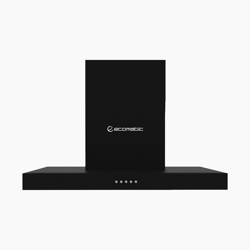 Ecomatic 60 cm T-Shape Decorative Black Cooker Hood - 750 m³/h Suction Power - H6307TBKB