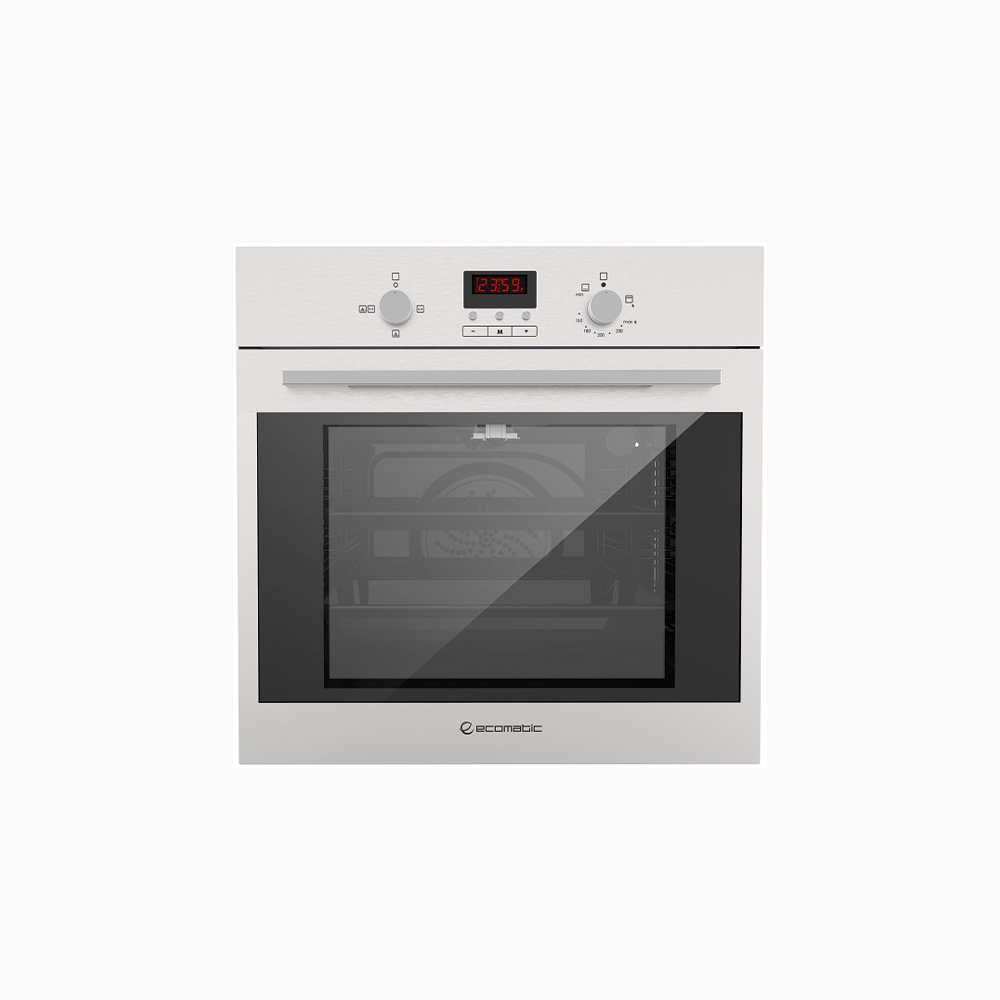 فرن بلت إن غاز 60 سم إستانلس ستيل ديجيتال بالمروحه – إيكوماتك | شواية غاز - G6414TD