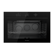 Ecomatic 90 cm Gas Oven With Gas Grill Black Crystal with Fan 120 Liters XXL - G9604GT