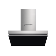 شفاط إيكوماتك 60 سم  موديل DECORATIVE  ستانلس × كريستال أسود - H66FTX