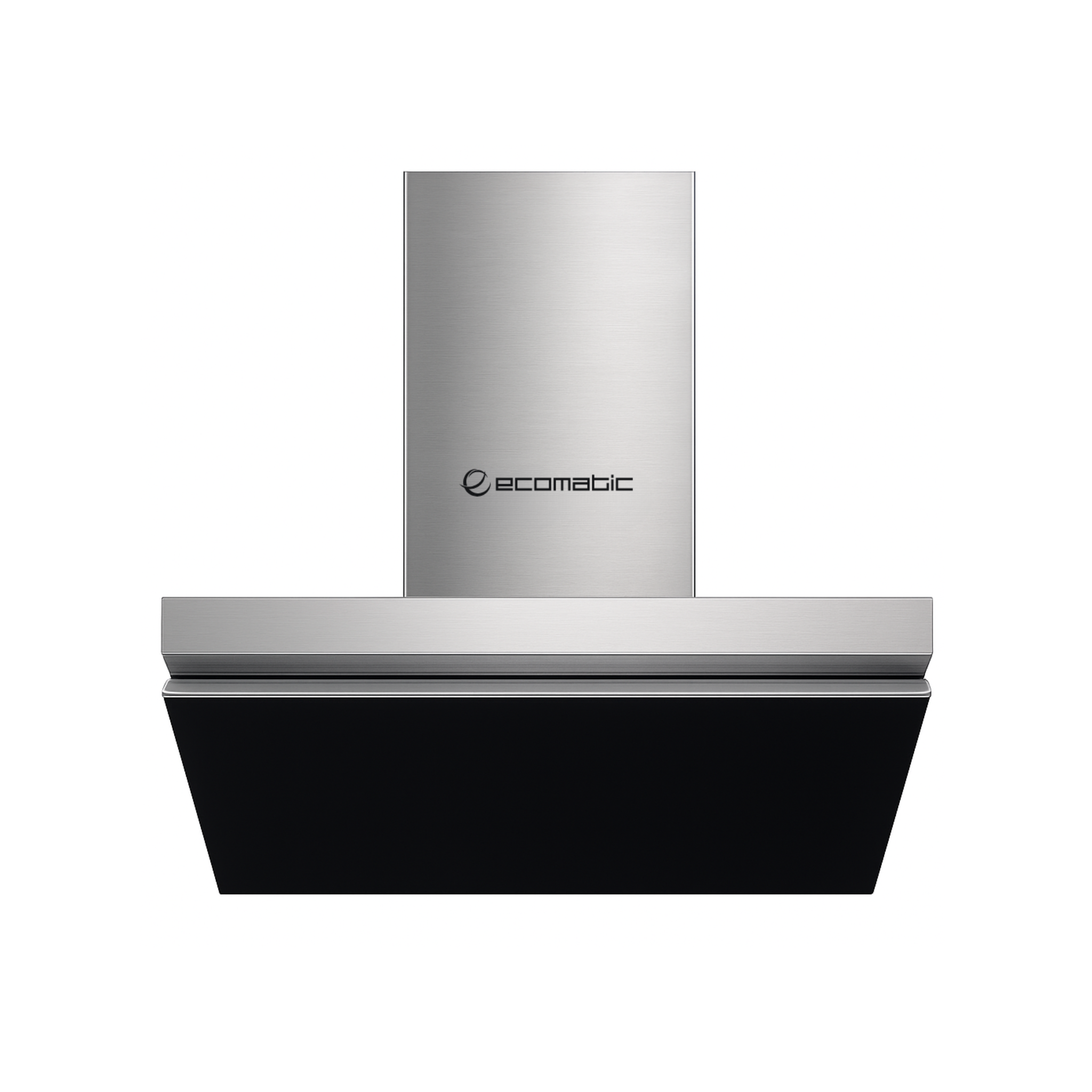 شفاط إيكوماتك 60 سم  موديل DECORATIVE  ستانلس × كريستال أسود - H66FTX