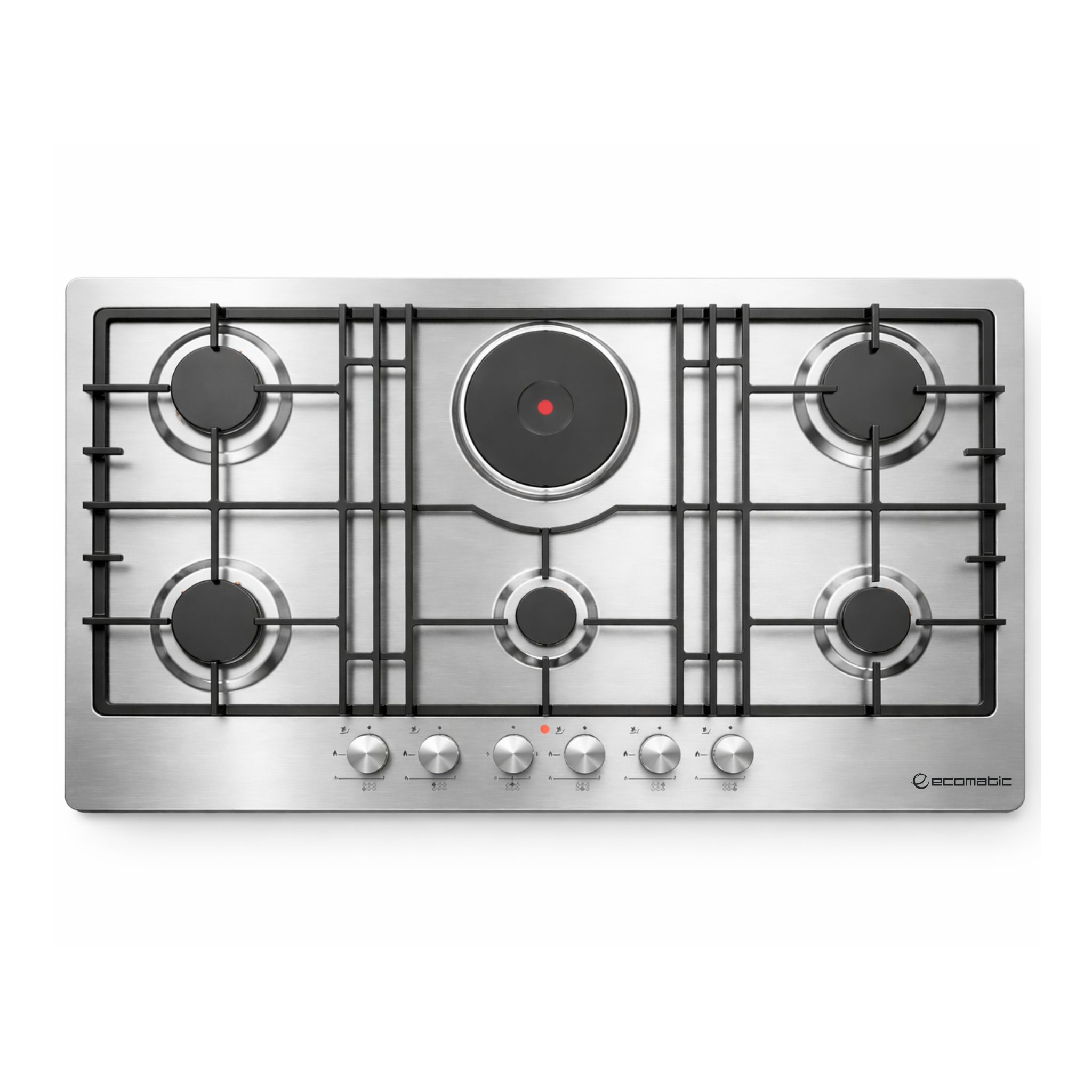 Ecomatic Built-in Gas Hob 92 cm Stainless Steel with Electric Burner | XL 6 Burners - S963XLE